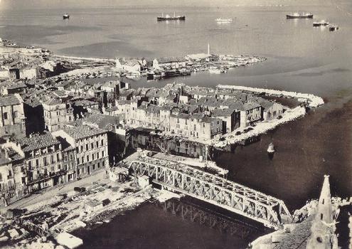 Le Pont tournant (années 1950) (pont-route), Martigues, Bouches du Rhône