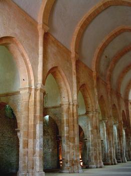 Abbaye de FontenayAbbatiale - Vaisseau central - Elévation de la nef