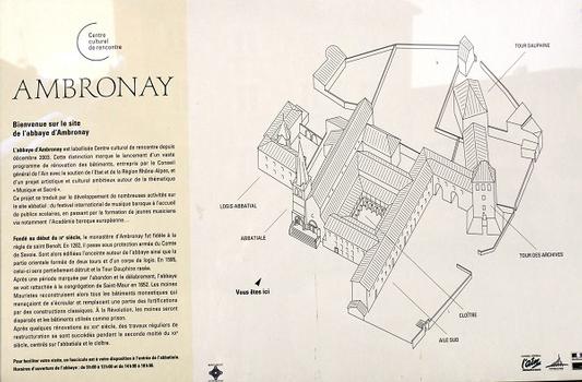 Ambronay - Abbaye Notre-Dame - Panneau d'information