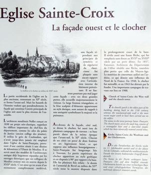 Saint-Pourçain-sur-Sioule - Eglise Sainte-Croix - Panneau d'information