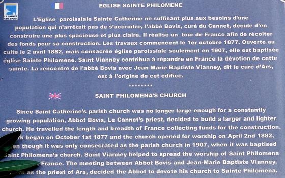 Le Cannet - Eglise Sainte-Philomène - Panneau d'information