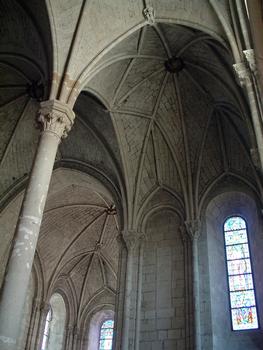 Angers - Eglise Saint-Serge (ancienne abbatiale) - Choeur du 13ème siècle dans le style Plantagenêt - Voûtes de la chapelle Sud