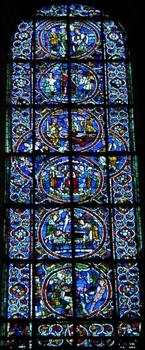Cathédrale Saint-Maurice à Angers.Vitrail - légende de saint Vincent