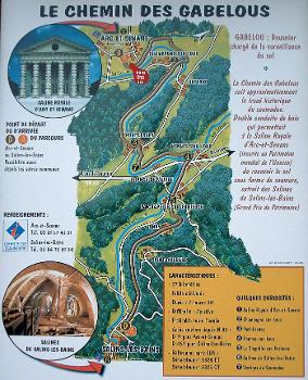 Arc-et-Senans – Karte des »chemin des gabelous&laquo