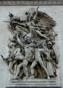 Arc de Triomphe in Paris.Groupe of the Departure (Rude)