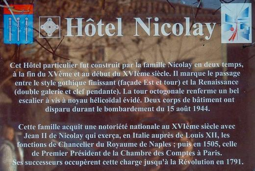 Bourg-Saint-Andéol - Hôtel Nicolay - Panneau d'information