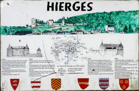 Château de Hierges - Panneau d'information