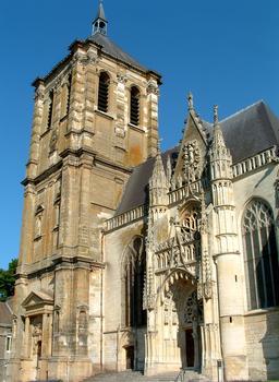 Rethel - Eglise Saint-Nicolas - Tour-clocher et portail Sud