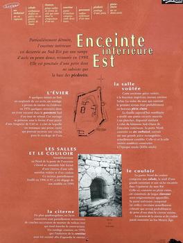Termes - Château de Termes - Salle voûtée - Panneau d'information