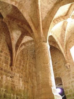Cucugnan - Château de Quéribus - Le donjon - Salle du pilier