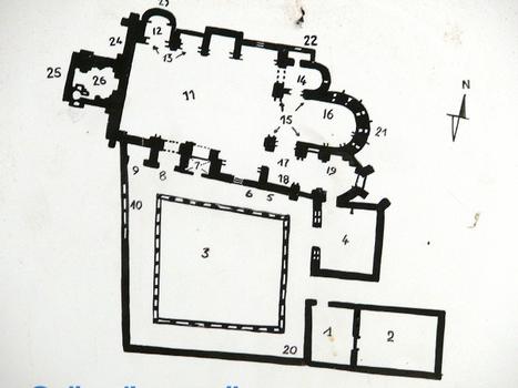 Abbaye de Saint-Papoul (abbaye Saint-Pierre puis Saint-Papoul, ancienne cathédrale) - Plan