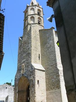 Fanjeaux - Eglise Notre-Dame-de-l'Assomption - Portail et clocher