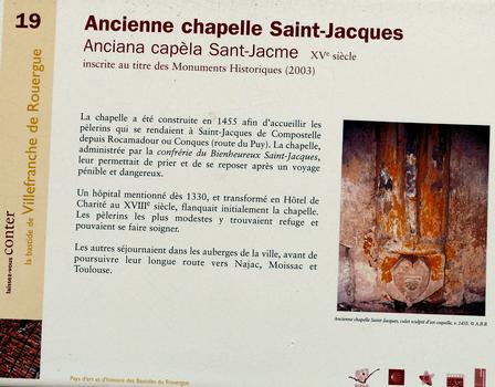 Villefranche-de-Rouergue - Ancienne chapelle Saint-Jacques - Panneau d'information