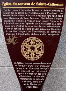 Avignon - Couvent Sainte-Catherine - Panneau d'information