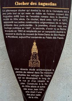 Avignon - Couvent des Augustins - Eglise - Clocher - Panneau d'information
