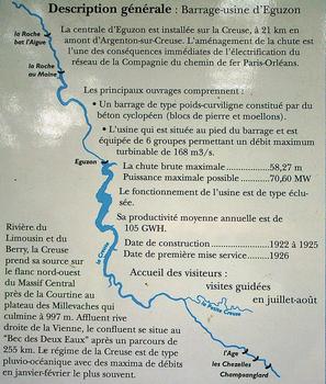 Barrage d'Eguzon - Panneau d'information - Description générale