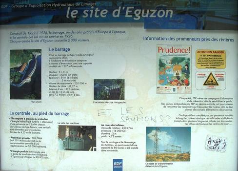 Barrage d'Eguzon - Panneau d'information EDF - Le site