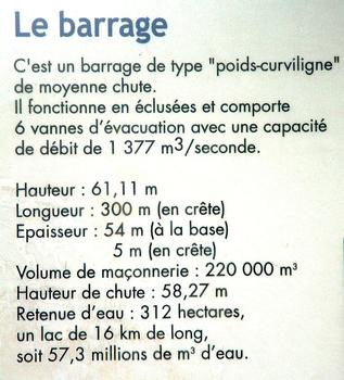 Barrage d'Eguzon - Panneau d'information - Description
