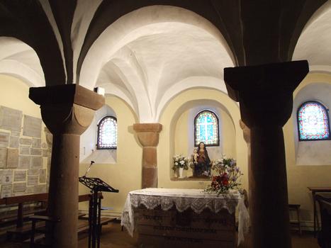 Andlau - Eglise Saint-Pierre-et-Saint-Paul (ancienne abbatiale créée par sainte Richarde) - Crypte