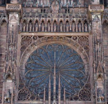 Strasbourg - Cathédrale Notre-Dame - Façade occidentale - Rose