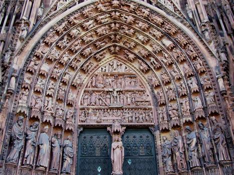 Strasbourg - Cathédrale Notre-Dame - façade occidentale - Portail central