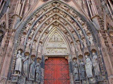 Strasbourg - Cathédrale Notre-Dame - façade occidentale - Portail de droite