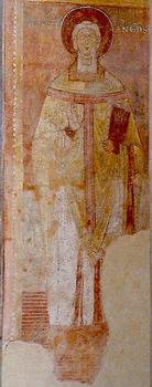 Basilique Saint-Hilaire-le-GrandPeinture murale représentant un saint évêque: Basilique Saint-Hilaire-le-Grand Peinture murale représentant un saint évêque