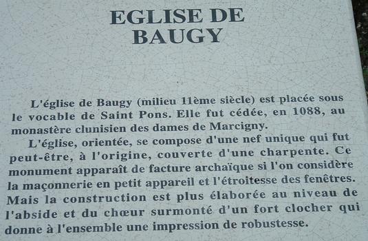 Baugy - Eglise Saint-Pons - Panneau d'information