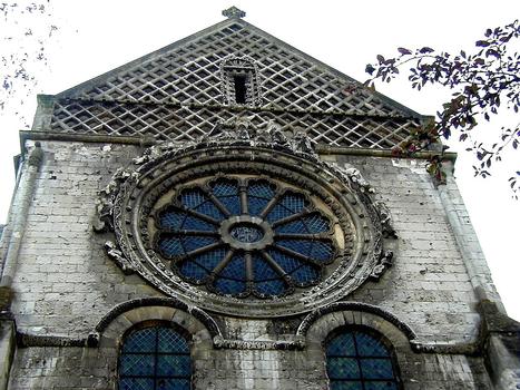 Beauvais - Eglise Saint-Etienne - Bras nord du transept et roue de fortune