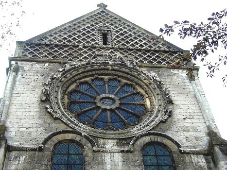 Beauvais - Eglise Saint-Etienne - Bras nord du transept - Roue de la fortune autour de la rose