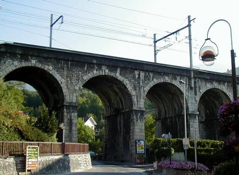 Pont-rail de Bellegarde-sur-Valserine.Arches