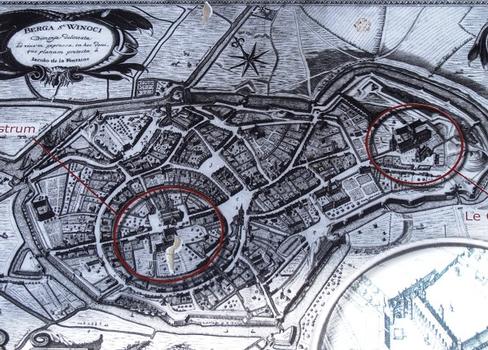 Fortifications de Bergues - Le plan des fortifications de Bergues avant l'intervention de Vauban