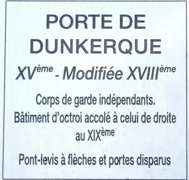 Bergues - Porte de Dunkerque - Panneau d'information