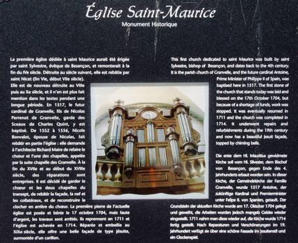 Besançon - Eglise Saint-Maurice - Panneau d'information