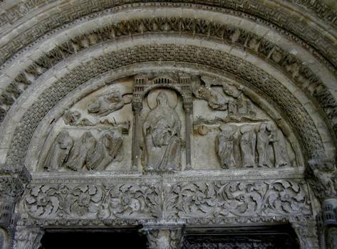 Cathédrale Saint-Etienne de Bourges.Tympan du porche Nord