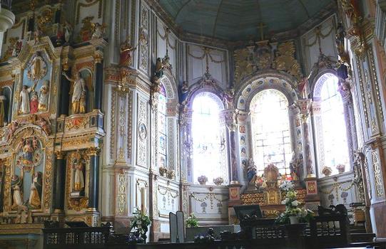 Saint-Thégonnec - Eglise Notre-Dame et enclos paroissial - Eglise - Nef - Maître autel, rétable