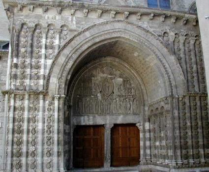 Cathédrale Saint-Etienne à Cahors.Portail nord - Ensemble