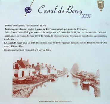 Canal de Berry à Saint-Amand-Montrond - Panneau d'information
