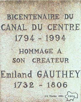 Canal du Centre - Montchanin - Plaque commémorative