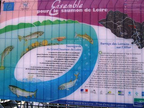 Canal latéral de la Loire - Ecluse ronde des Lorrains - Panneau d'information