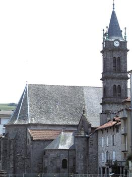 Aurillac - Eglise Notre-Dame-des-Neiges - Le clocher a été reconstruit en 1847 par l'architecte diocésain Carriat