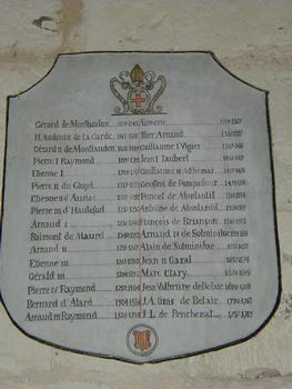 Chancelade - Abbaye - Liste des abbés