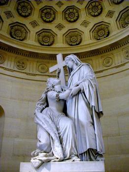 Chapelle expiatoire à Paris.Statue de Marie-Antoinette