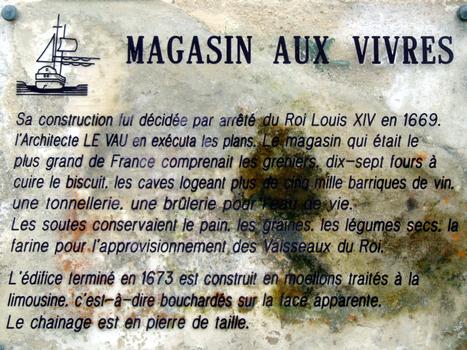 Arsenal de Rochefort - Magasin aux vivres - Panneau d'information