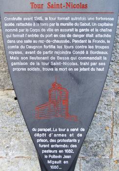 La Rochelle - Tour Saint-Nicolas - Panneau d'information