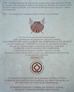 Compiègne - Eglise Saint-Jacques - Panneau d'information