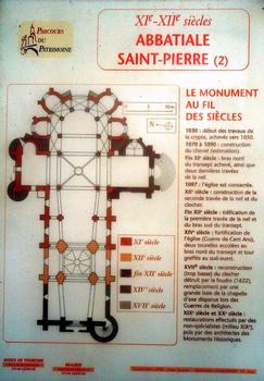 Uzerche - Ancienne abbatiale Saint-Pierre - Panneau d'information