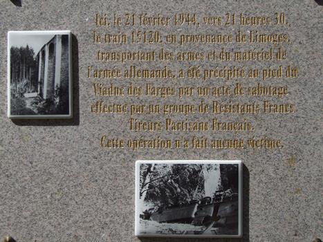 Viaduc des Farges - Plaque commémorative