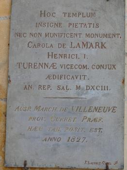 Turenne - Collégiale Notre-Dame Saint-Pantaléon - Plaque commémorative