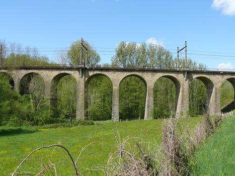 Ligne de chemin de fer Brive - Montauban - Viaduc de Lamouroux au sud de Brive